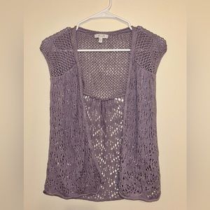 Delia’s. XS. Dusty Purple/Lavender. Crochet.